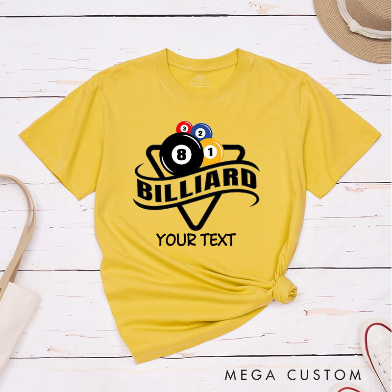 Personalized Billiard and Pool T-Shirts with Custom Your Text - Rack Your Style
