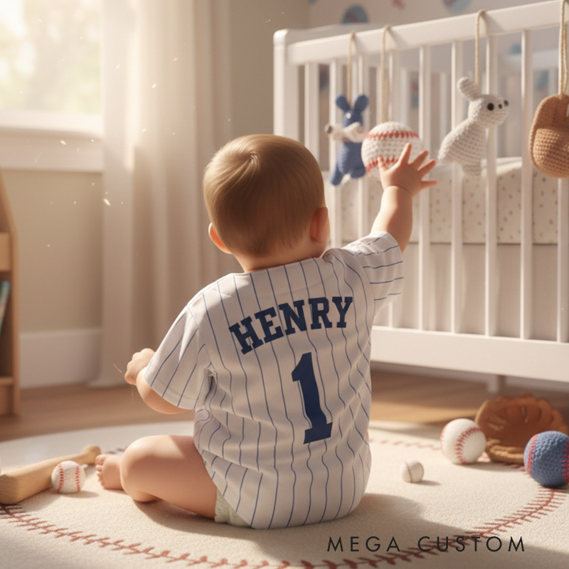 Personalized Kids Baseball Jersey Custom Name Number Soft Polyester Sports Shirt for Little Athletes