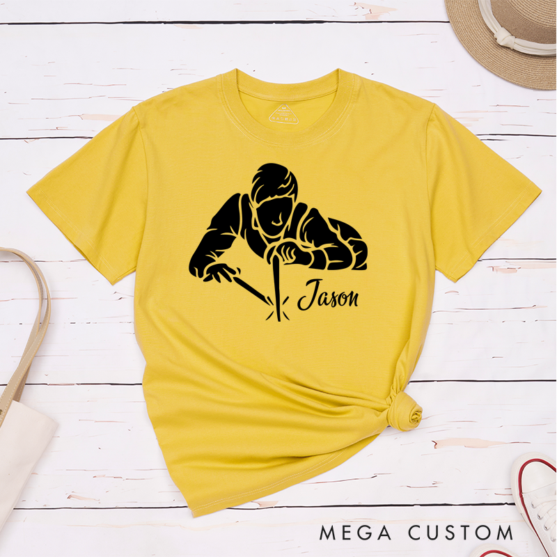 Personalized Billiards, Pool, and Snooker Game T-Shirts with Your Name and Winning Style