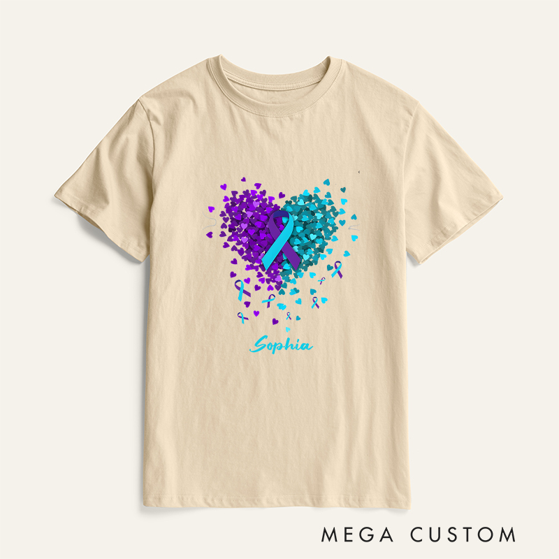 Personalized Health Hope Ribbon Mental Health Awareness Shirt Suicide Prevention Ribbon Gift