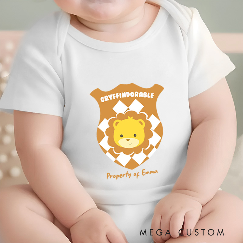 Personalized Cute Little Lion Baby Onesie Funny Baby Gift