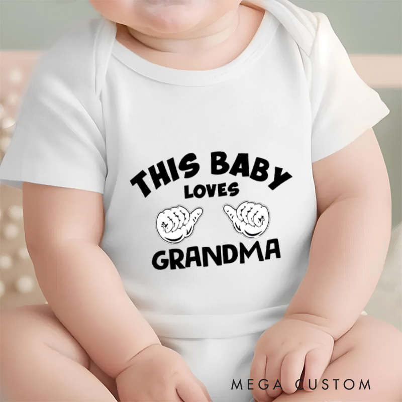 Personalized This Baby Loves Someone Baby Boys Girls Newborn Funny Baby Onesie