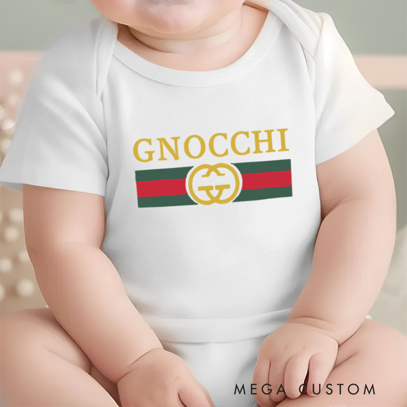 Personalized Gnocchi Tastier Than Gvcci Baby Onesie Newborn Baby Gift