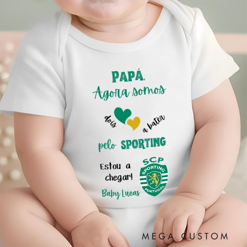 Personalized Body Sporting I'm Not Born Yet and I'm Already Sporting Baby Onesie Father's Day Gifts