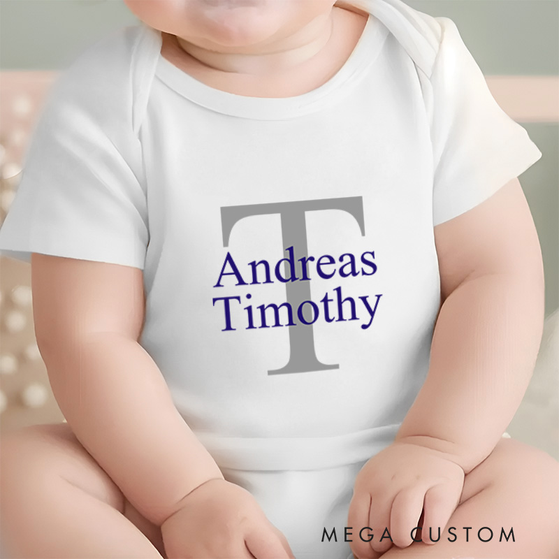 Personalized Baby Name Baby Announcement Baby Onesie Baby Bodysuit New Baby Reveal Clothing