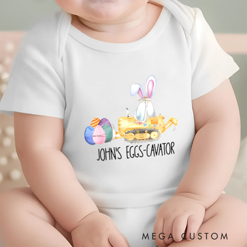 Personalized Baby Name Easter Bunny Ears Raglan Baby Onesie Easter Gifts  