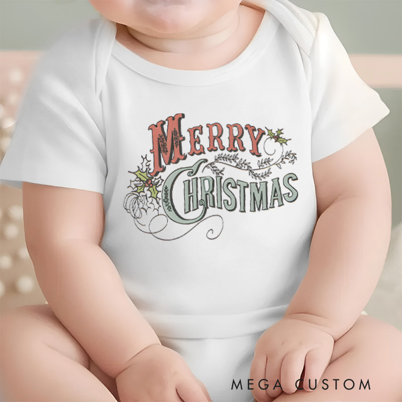 Personalized Merry Christmas Sh*tters Full Holiday Cotton Baby Onesie Baby Girl Baby Boy Gift