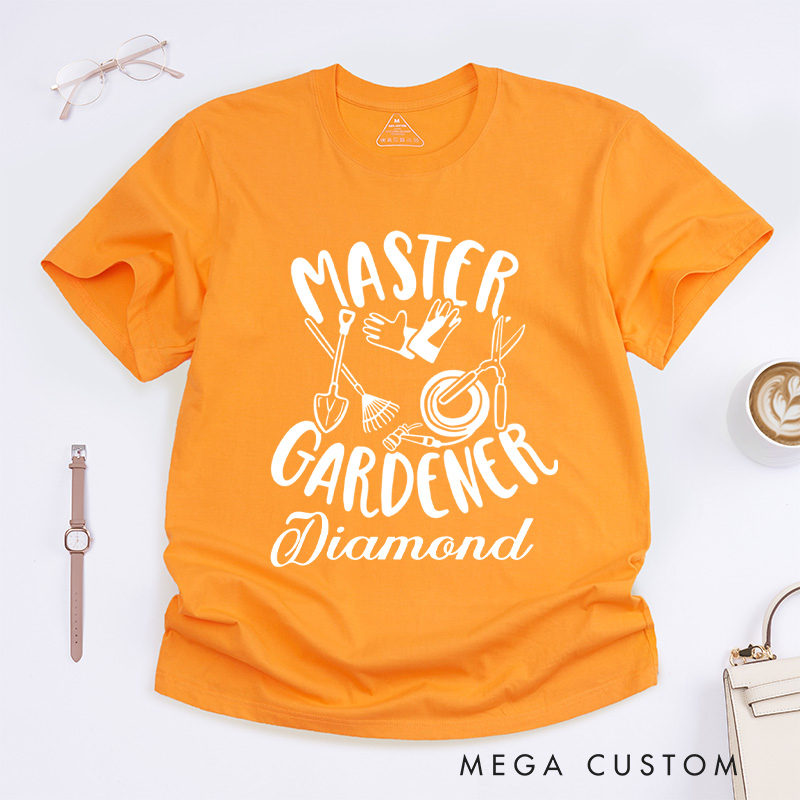 Personalized Master Gardener Classic T-Shirts Custom Plant Lover Shirt with Name Gardener T Shirt Gardening Shirt Gardener Gift