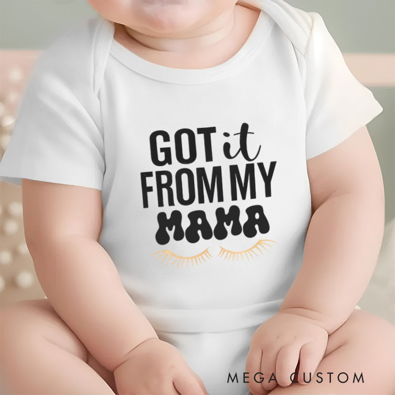 Personalized Got It From My Papa Mama Baby Onesie