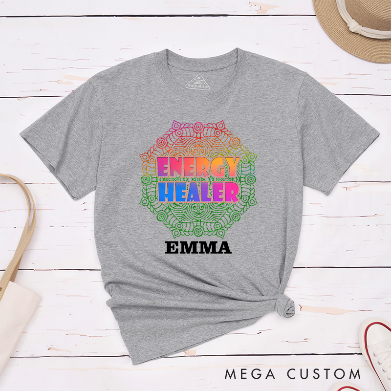 Personalized Yoga Mandala Shirt Yoga Energy T-Shirt Namaste T-Shirt Yoga Gift T-Shirt Yoga Lover T-Shirt