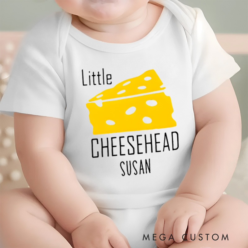 Personalized Little CheeseHead Baby Onesie Newborn Baby Gift