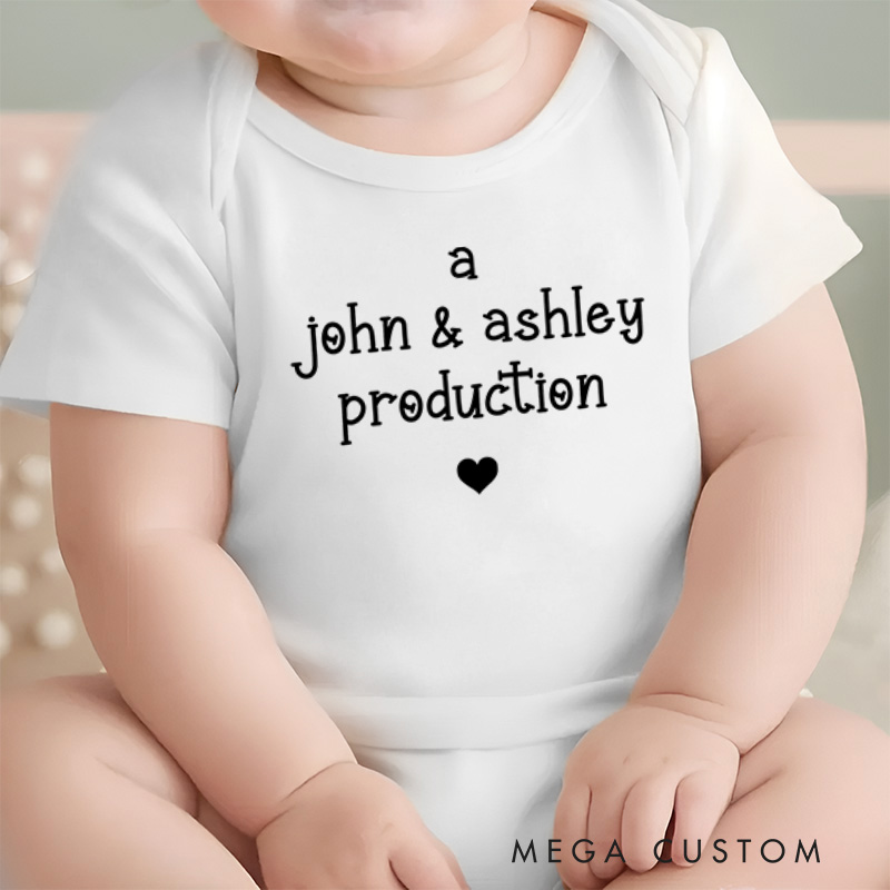 Personalized New Parents Baby Onesie Baby Shower Gift