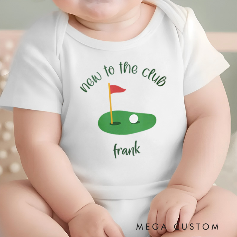 Personalized New to the Club Baby Onesie Father's Day Gift for Dad New Baby Girl Boy Gift