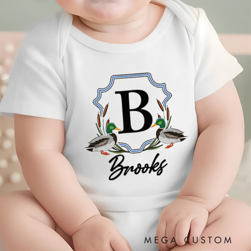 Personalized Daddy's Mallard Ducks Hunting Buddy Baby Onesie Duck Lover Gift Baby Gift for New Mom