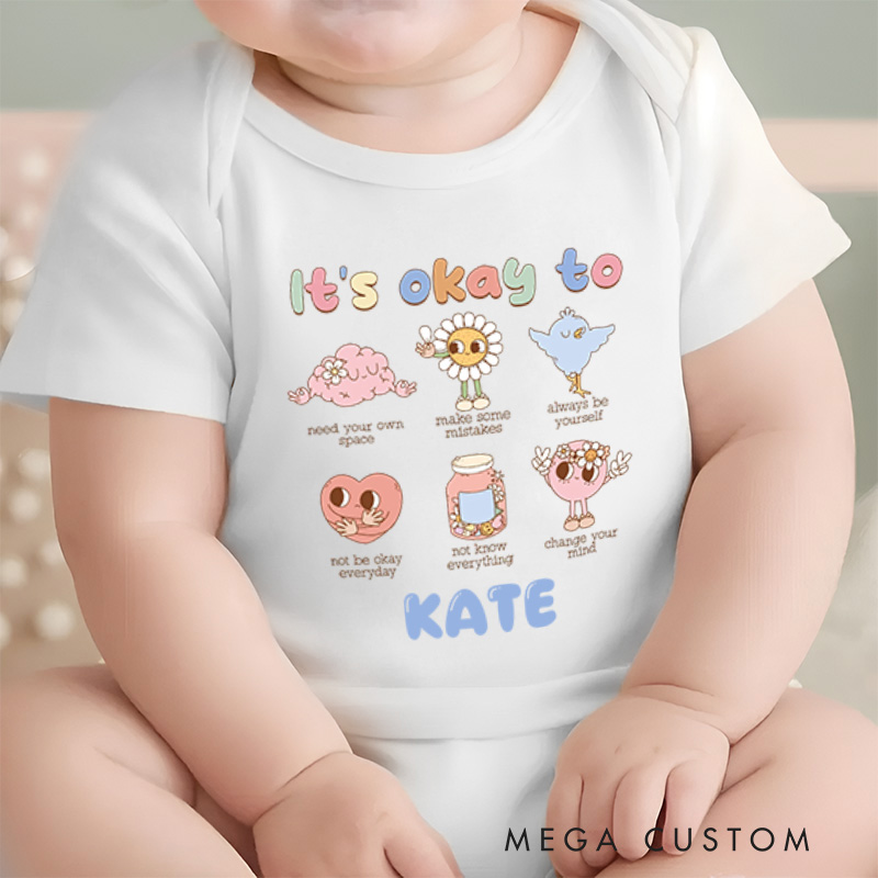 Personalized It's Okay Just Do Your Best Baby Onesie New Baby Gift Birthday Gift for Baby