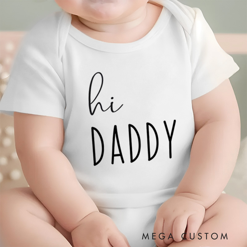 Personalized Hi Baby Onesie Pregnancy Announcement Gift