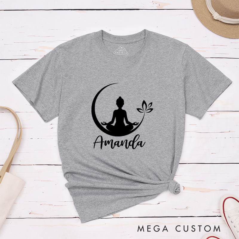 Personalized Yoga Motivational Graphic T-Shirt Yoga Pose T-Shirt Yoga Lover Health T-Shirt Perfect Gift for Yoga Practitioners
