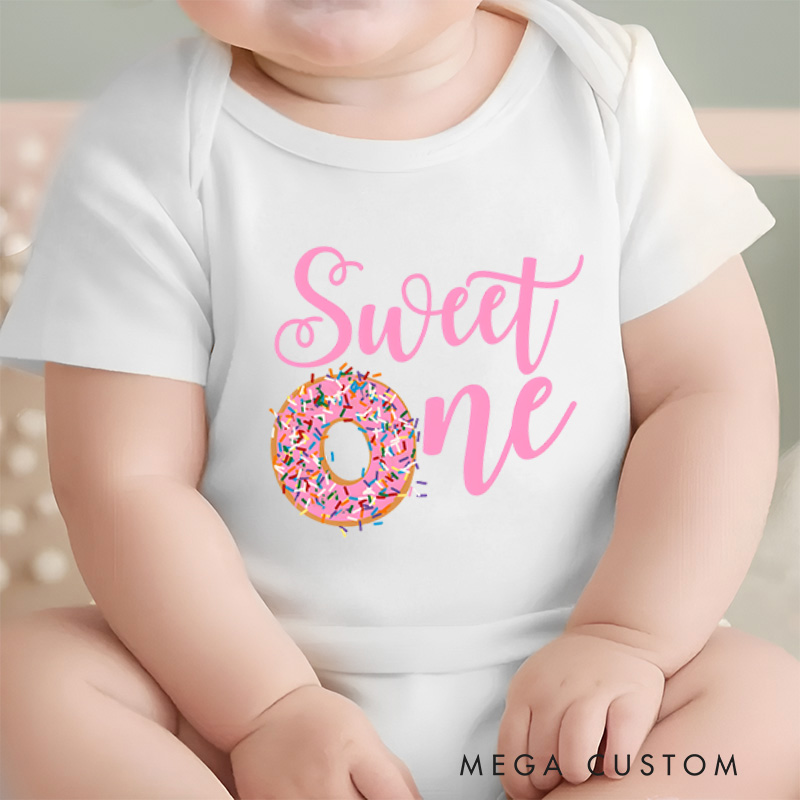 Personalized Sweet One 1st Birthday Baby Onesie Funny Baby Gift