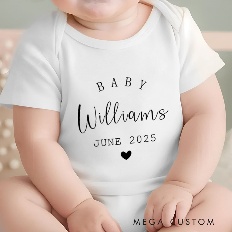 Personalized Baby Reveal to Family Baby Onesie Pregnancy Announcement Gift