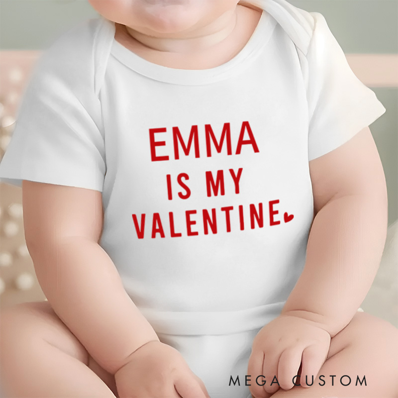 Personalized Your Name Valentine Baby Onesie Valentine For Baby Baby Shower Gift