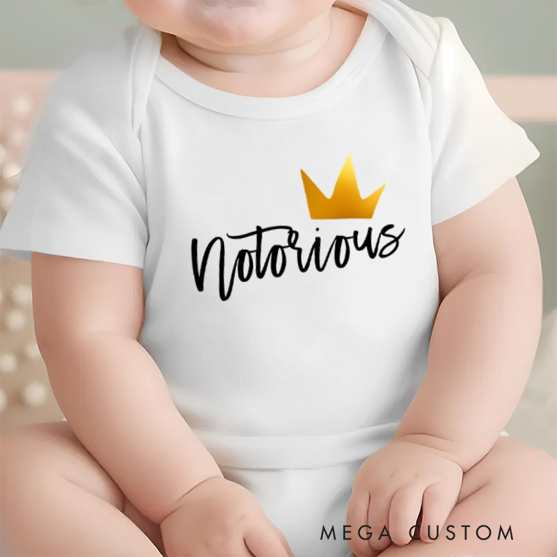 Personalized Notorious 1st Birthday Baby Onesie Gift for Baby