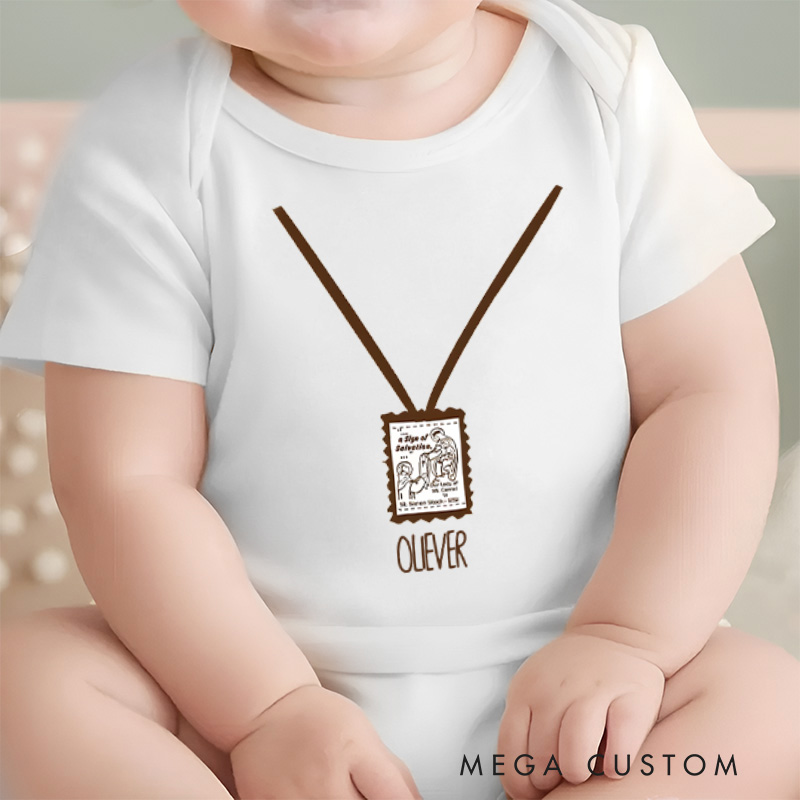 Personalized Scapular Baby Onesie Baptism Catholic Baby Gift