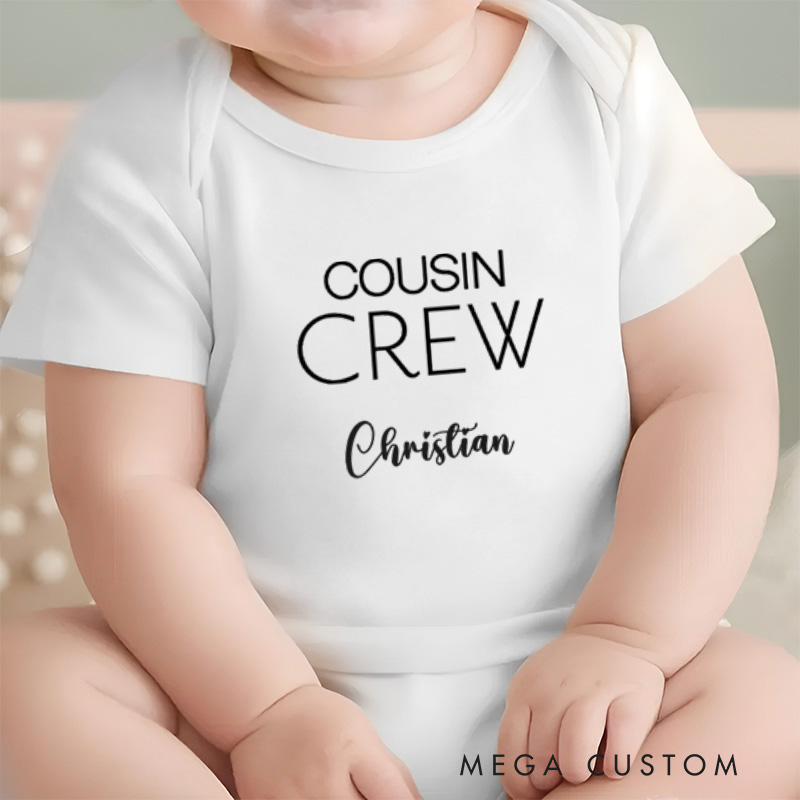 Personalized Cousin Crew Celebrating the Bond Between Cousins Baby Onesie