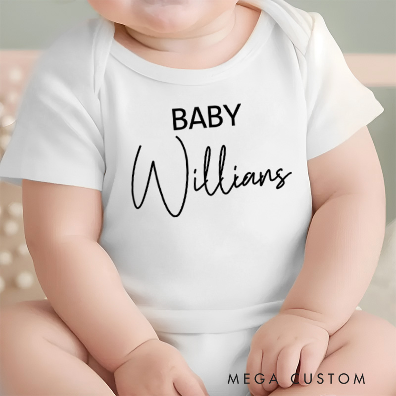 Personalized Baby Name Announcement Onesie Newborn Baby Gift