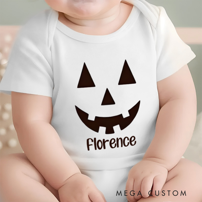 Personalized Halloween Lantern Baby Onesie Funny Cute Gift
