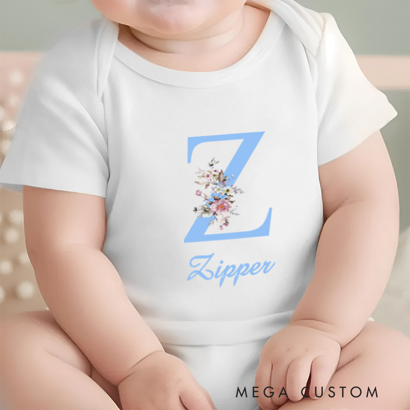 Personalized Name Celebrating the Arrival of a New Family Member Baby Onesie