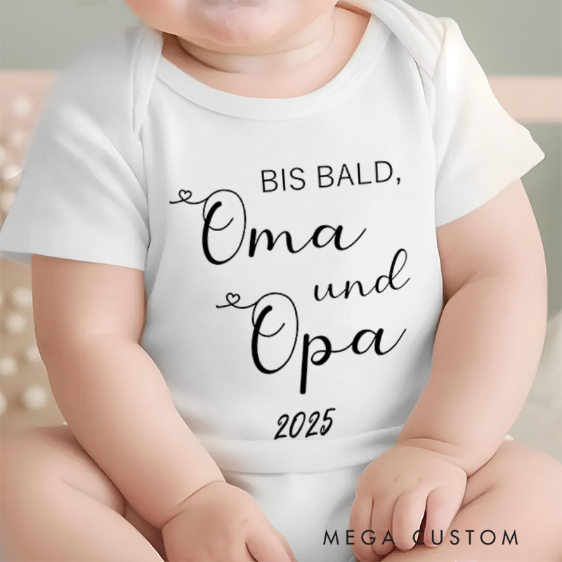 Personalized Bis Bald Oma Und Opa Baby Onesie Baby Shower Gift Pregnancy Announcement Gift