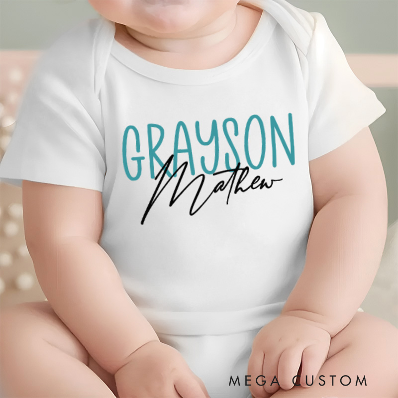 Personalized Name Baby Onesie New Baby Girl Boy Gift Nursery Gift