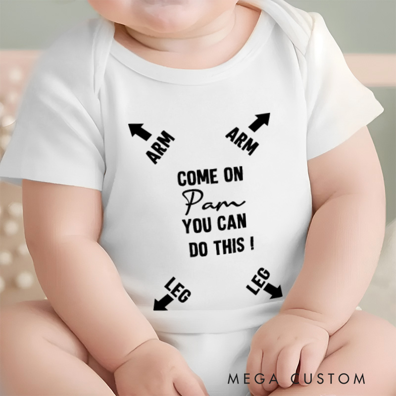Personalized Funny Daddy You Can Do This Baby Onesie New Baby Gift Nursery Gift