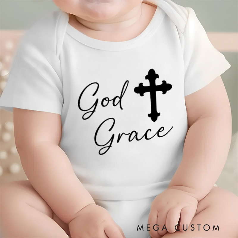 Personalized God Bless First Name Baby Onesie New Baby Girl Boy Gift Nursery Gift