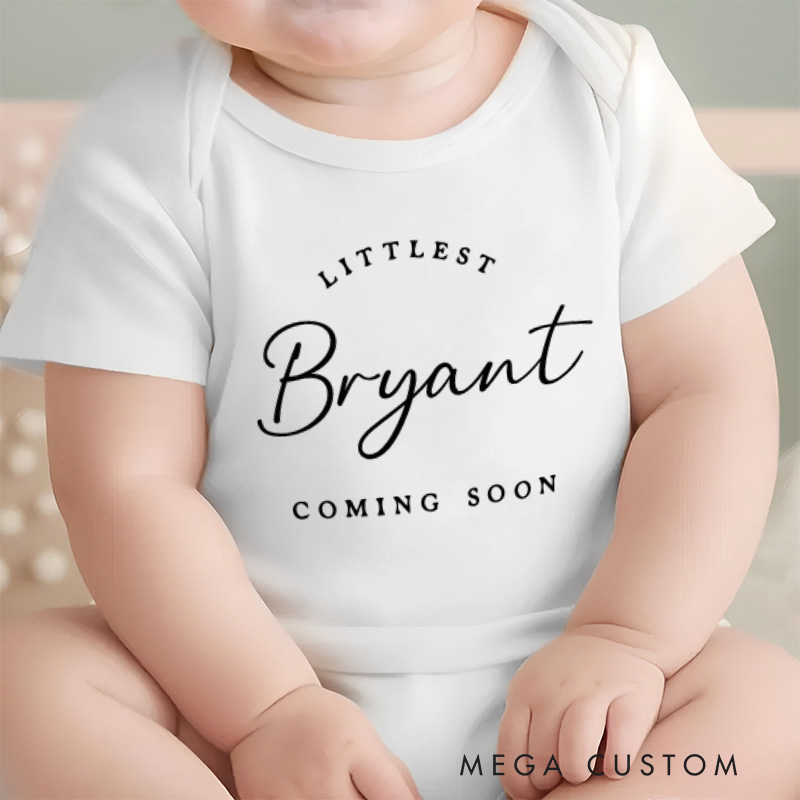 Personalized Coming Soon Baby Onesie Pregnancy Announcement Gift Newborn Gift