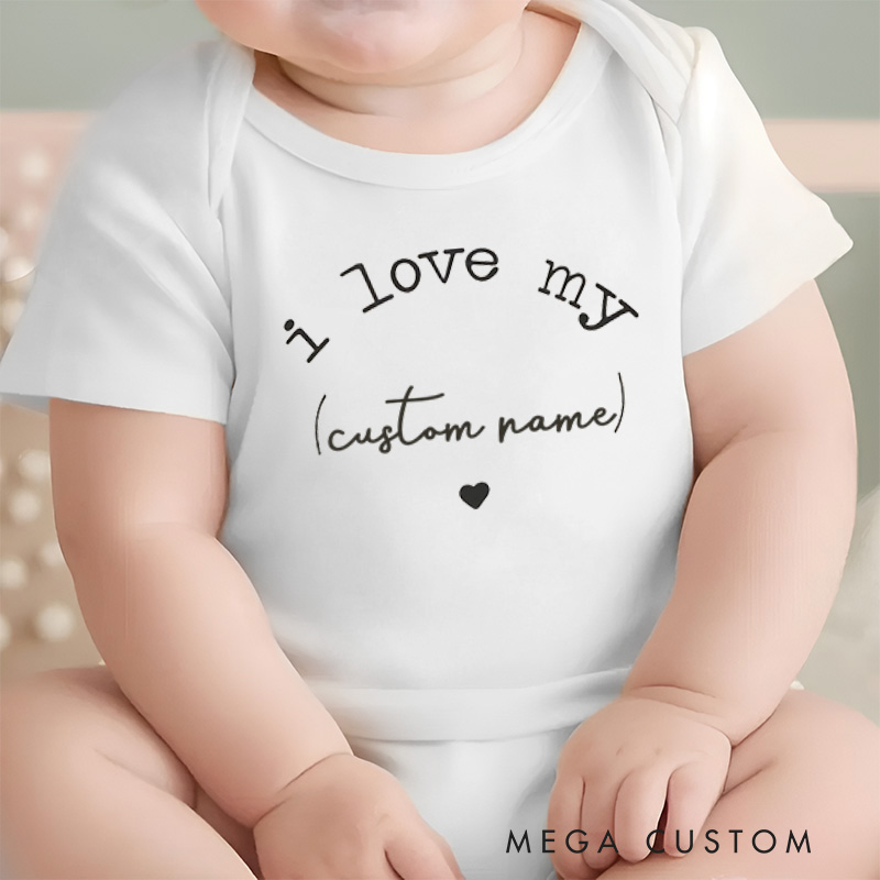 Personalized I Love My Baby Onesie Gift Baby Shower Gift