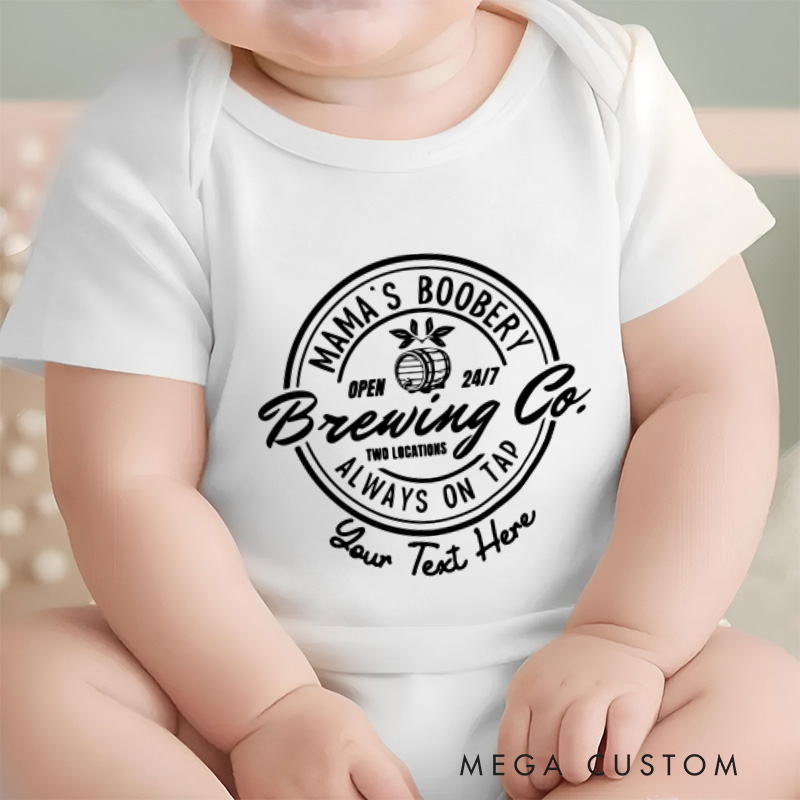 Personalized Funny Mama's Boobery Baby Onesie Unisex Newborn Baby Gift