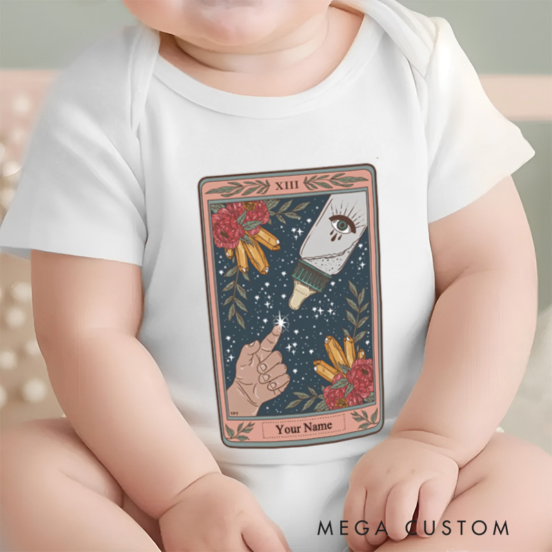 Personalized The Bottle Tarot Card Baby Onesie Baby Breastfeeding Tarot Gift