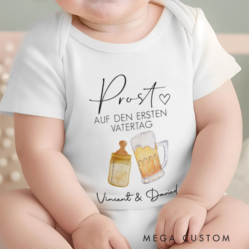 Personalized Cheers Dad Father Son Daughter Baby Onesie Father's Day Gift