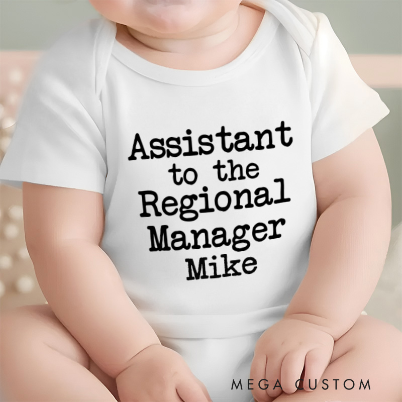 Personalized Assistant to the Assistant Regional Manager Baby Onesie Funny Baby Gift