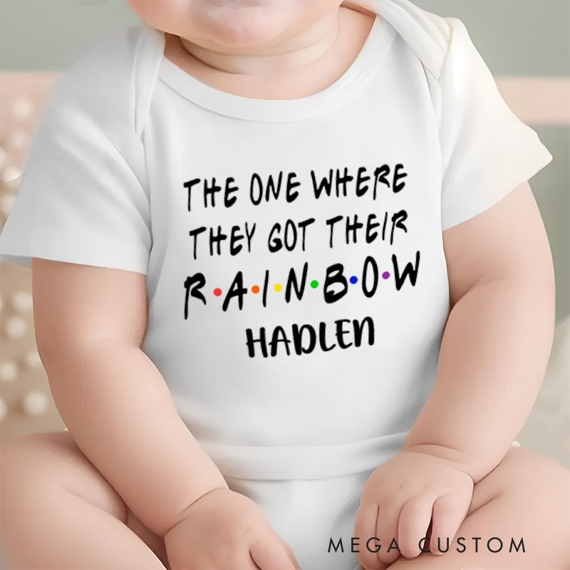 Personalized The One Where They Got Their Rainbow Baby Onesie Funny Baby Gift