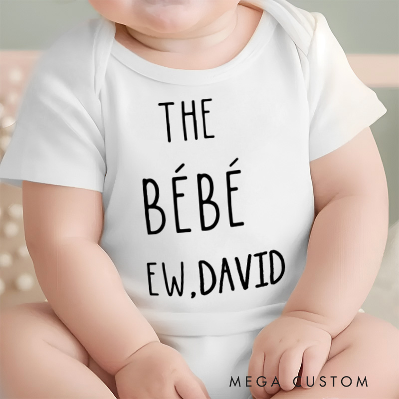 Personalized The Bebe Baby Onesie with Your Name Funny Baby Gift