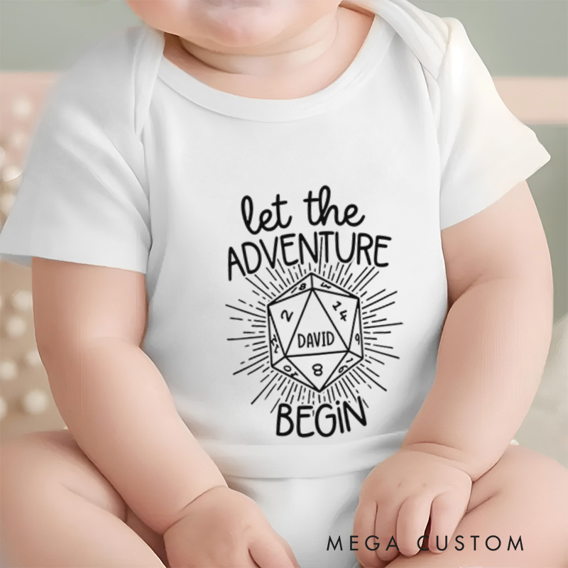 Personalized Let the Adventure Begin Fun and Unique Adventure Baby Onesie