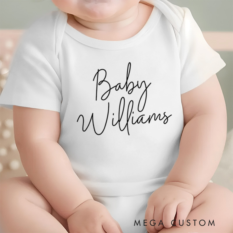 Personalized Baby Script Name Baby Onesie Baby Shower Gift