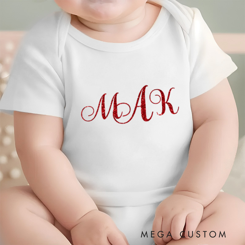 Personalized Name Valentine's Day Baby Onesie Gift for Baby