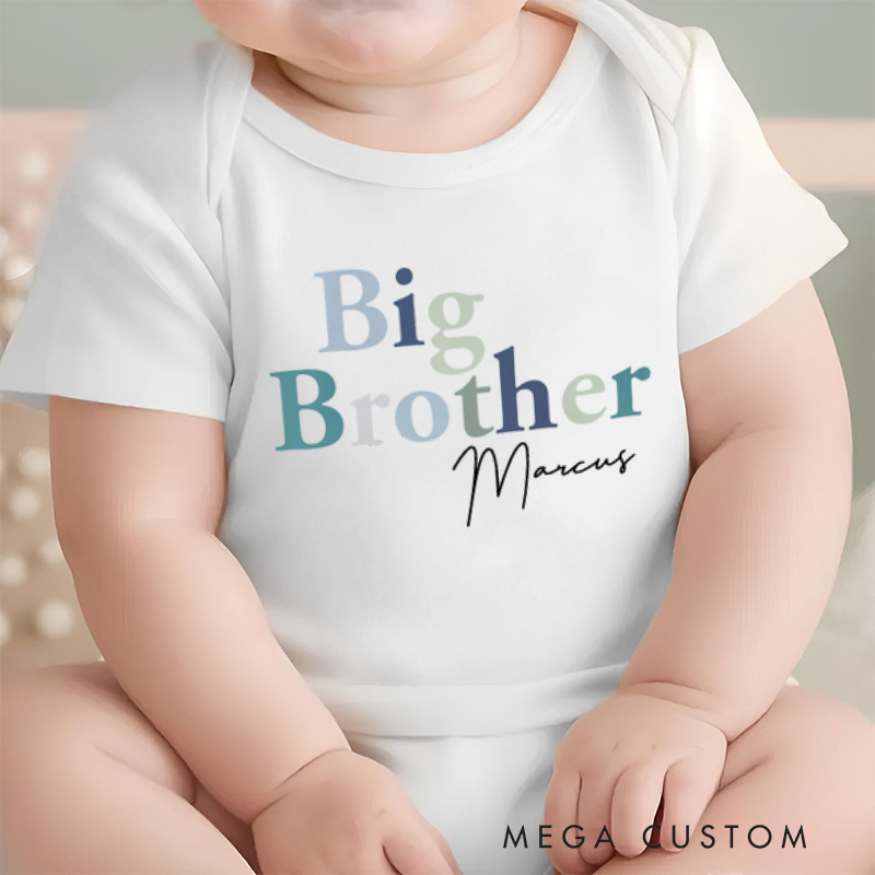 Personalized Big Brother Baby Twin Onesie New Brother Gift Newborn Gift