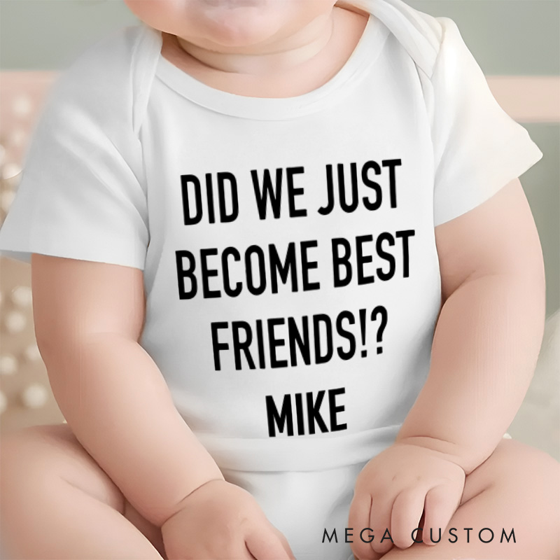 Personalized Did We Just Become Best Friends Baby Twin Onesie Cute Best Friend Twin Gift
