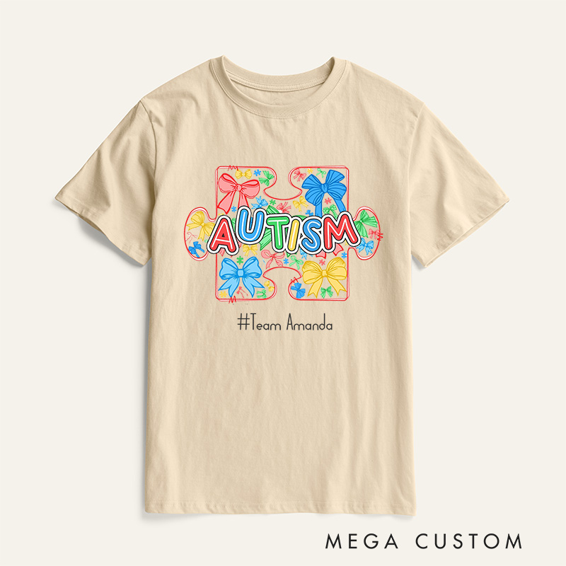 Personalized Autism Accept Understand Love Autism Awareness T-Shirt