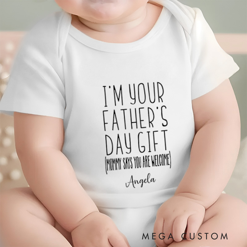 Personalized I Am Your Father’s Day Gift Funny and Sweet Father’s Day Baby Onesie