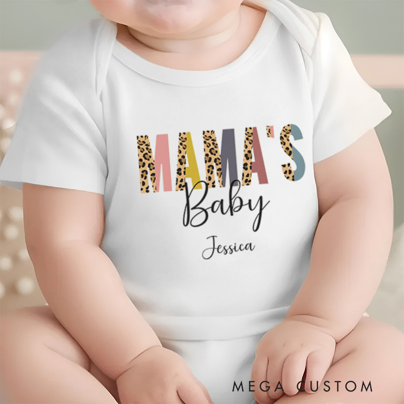 Personalized Mama’s Baby Sweet and Floral Inspired Family Design for Moms and Babies Baby Onesie